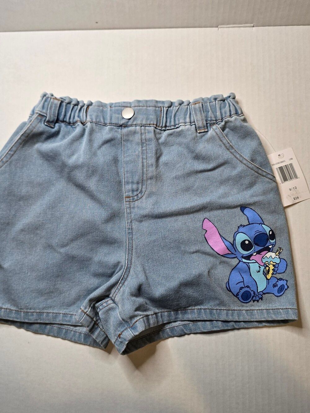 Girls Stitch Pull On Jean Shorts Size 9/10